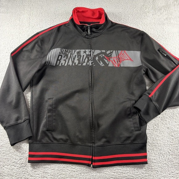 Tapout Other - Tapout Track Jacket Mens XL Black Red Full Zip MMA Fighter Simply Believe